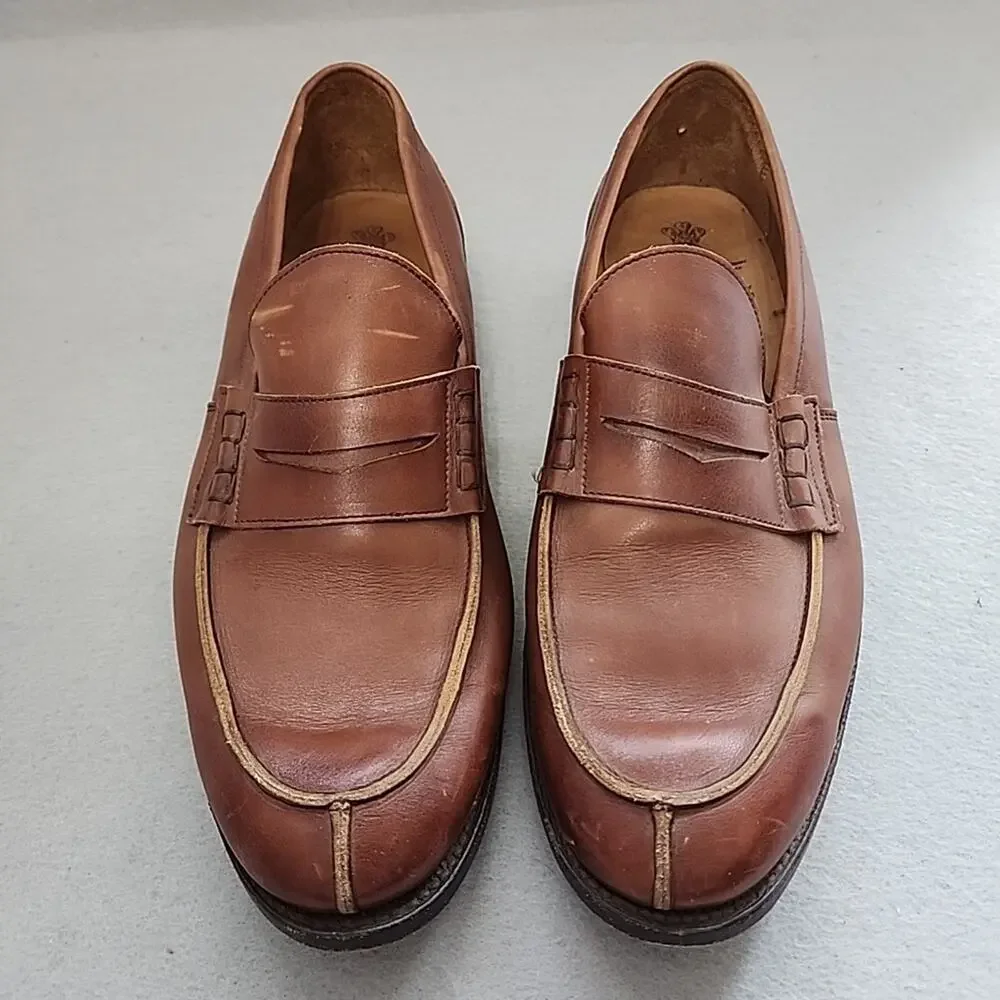 Trickers Tan Mens Penny Loafers Shoes UK 12-5 US 13‎ EU 47 Split Toe England